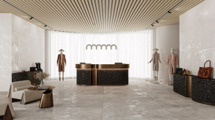 Керамогранит Laparet Illusion Taupe structure matt (GHR) glossy ink рект. (80х160х0,9)